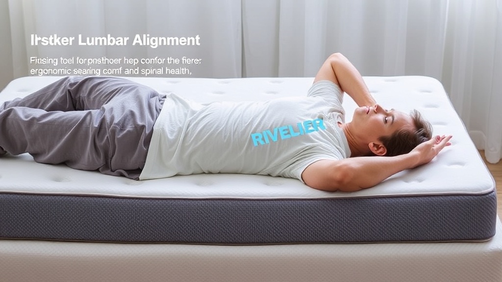 매트리스 위에 누워 허리 공간을 확인하고 있는 사용자의 모습